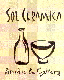 Sol Ceramica logo with drawing of bottle and bowl